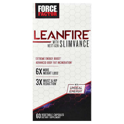 Force Factor, LeanFire with Next-Gen Slimvance, 60 Capsules
