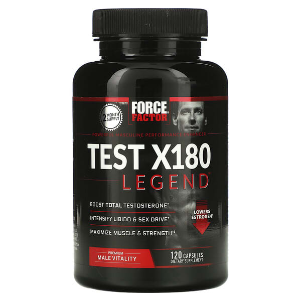 Force Factor, Test X180 Legend, 테스토스테론 부스터, 캡슐 120정