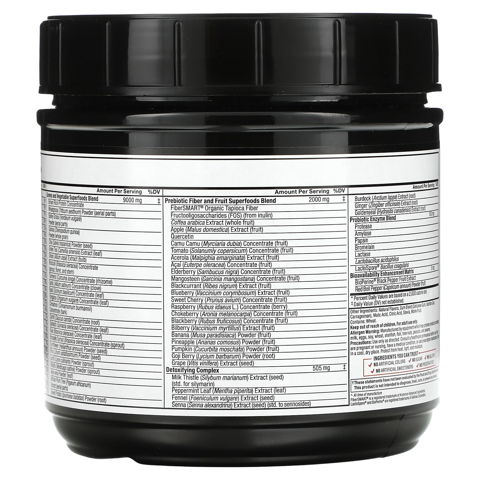 Force Factor, Smarter Greens, Superfoods + Digestion Powder