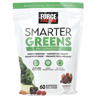 Force Factor, Smarter Greens®, Summer Berry, 60 Superfood Soft Chews