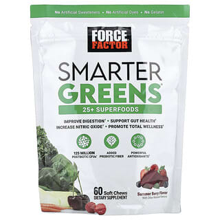 Force Factor, Smarter Greens®, Summer Berry, 60 Soft Chews