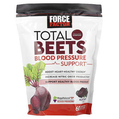 Force Factor, Total Beets®, Blood Pressure Support, Acai Berry, 60 Soft Chews