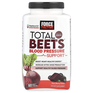 Force Factor, Total Beets®, Blood Pressure Support, Acai Berry, 60 Soft Chews