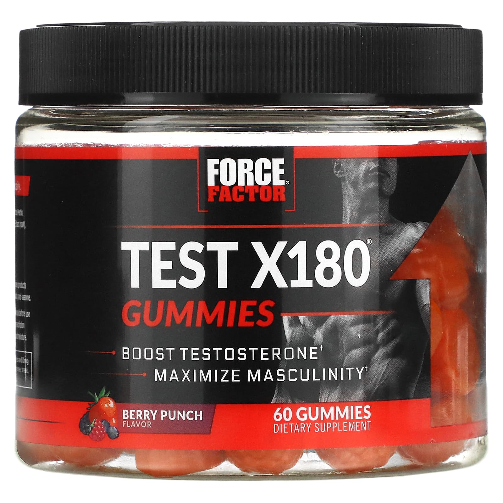 Force Factor, Test X180, Berry Punch, 60 Gummies