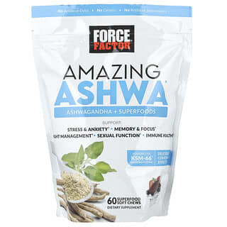 Force Factor, Amazing Ashwa®, Triple Berry, 60 Superfood Soft Chews