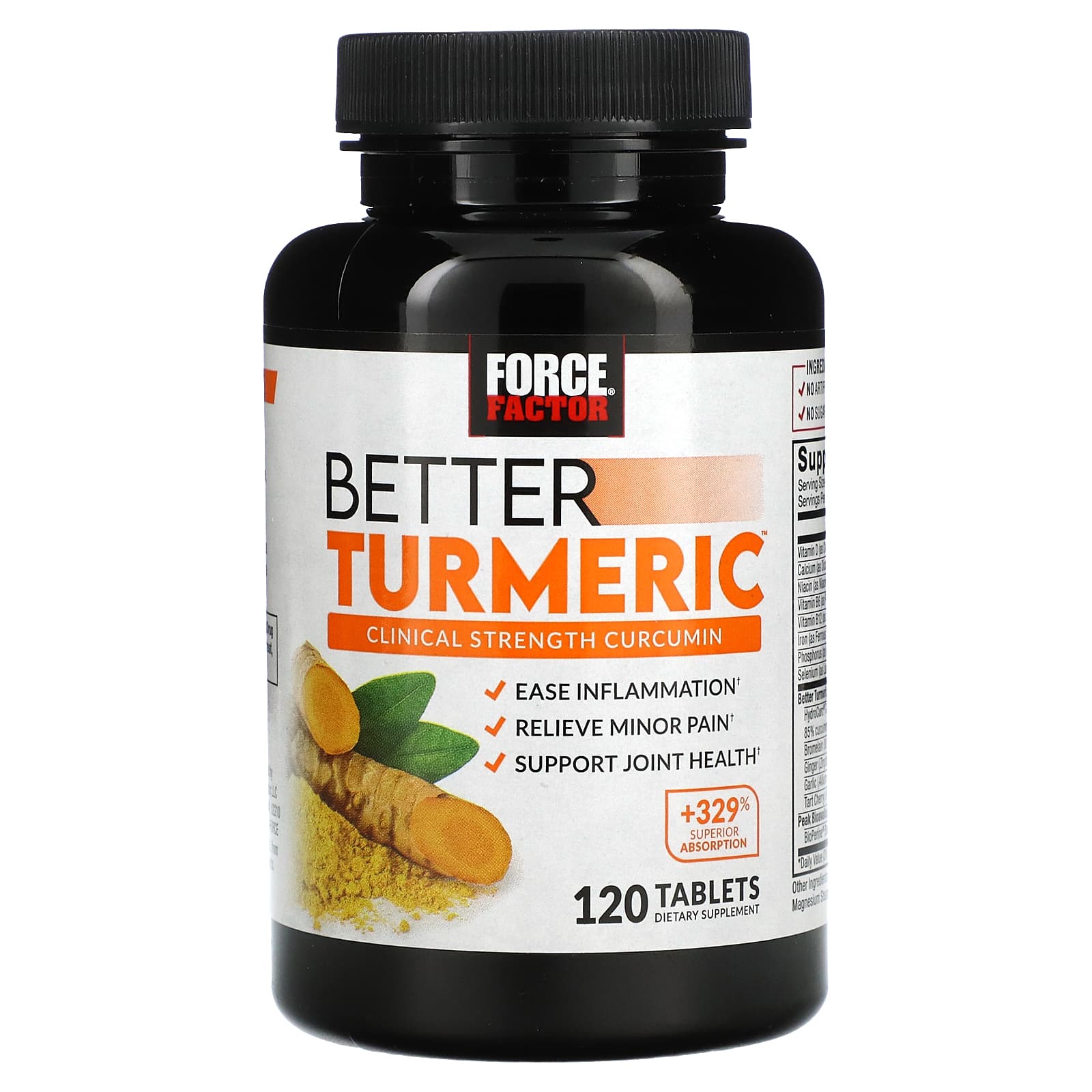Force Factor, Better Turmeric（ベター ターメリック）、タブレット120粒