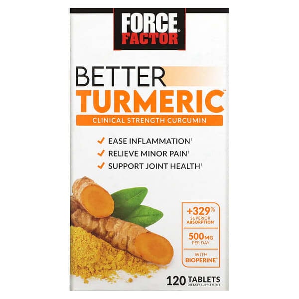 Force Factor, Better Kurkuma, 120 Tabletten