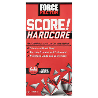 Force Factor, Средство SCORE! Hardcore®, средство для повышения производительности и либидо, 60 таблеток