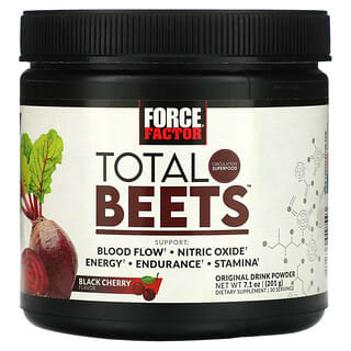 Force Factor, Total Beets，原味飲品粉，黑櫻桃味，7.1 盎司（201 克）