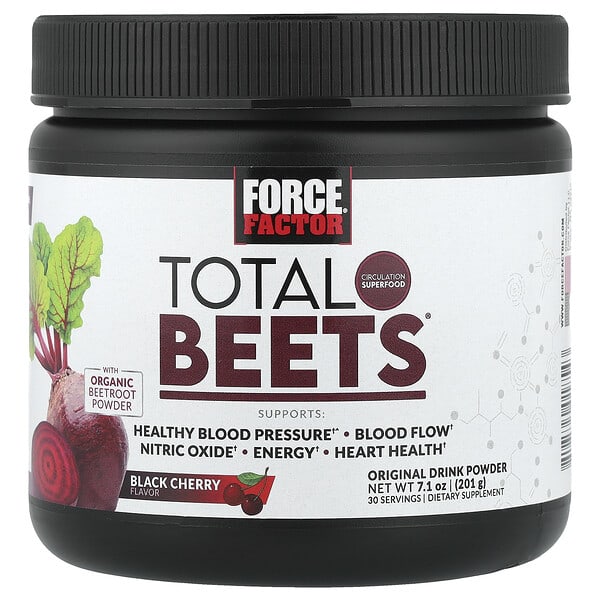 Force Factor, Total Beets®, 오리지널 드링크 분말, 블랙 체리 맛, 201g(7.1oz)