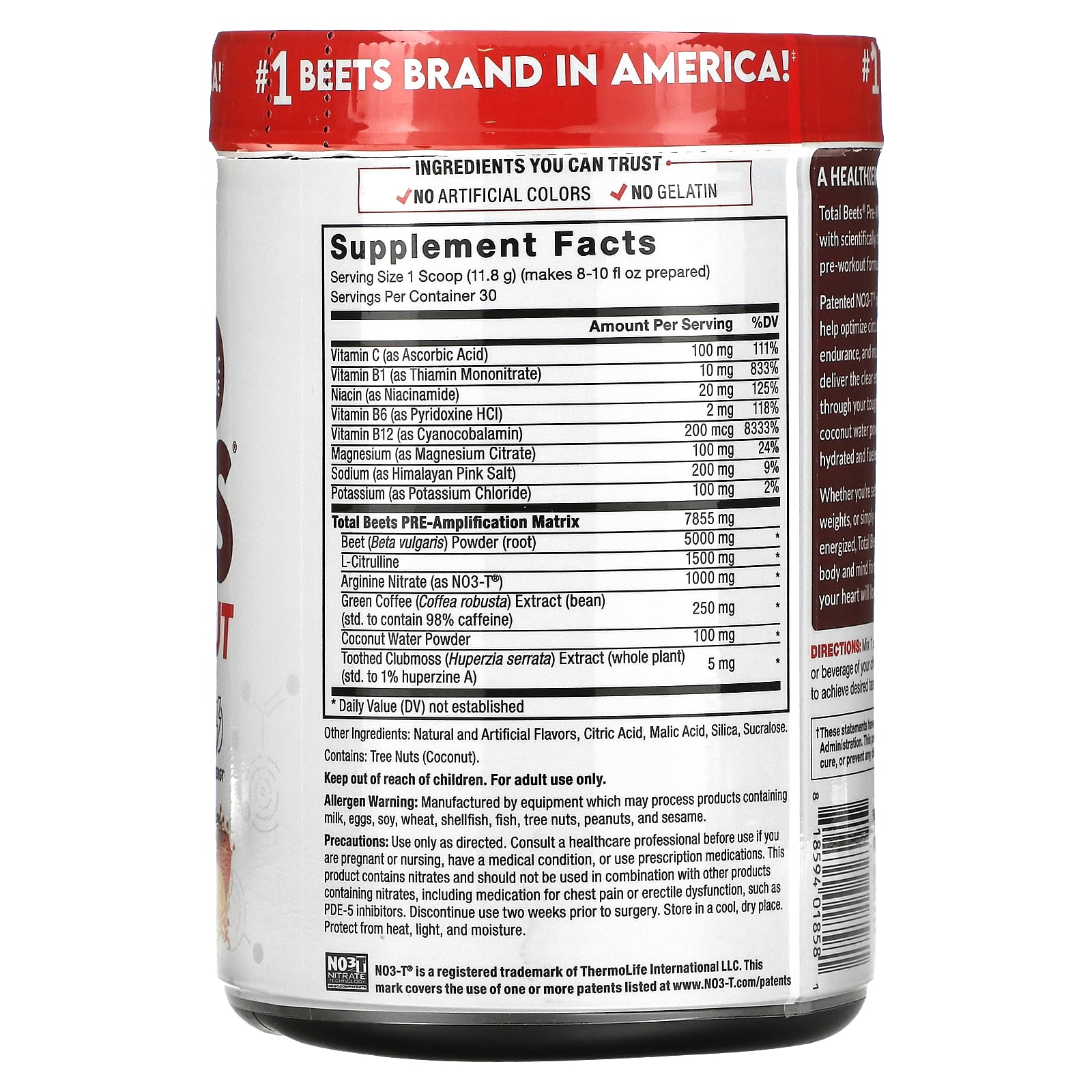 Force Factor, Total Beets, PreWorkout, Fruit Punch, 12.5 oz (354 g)