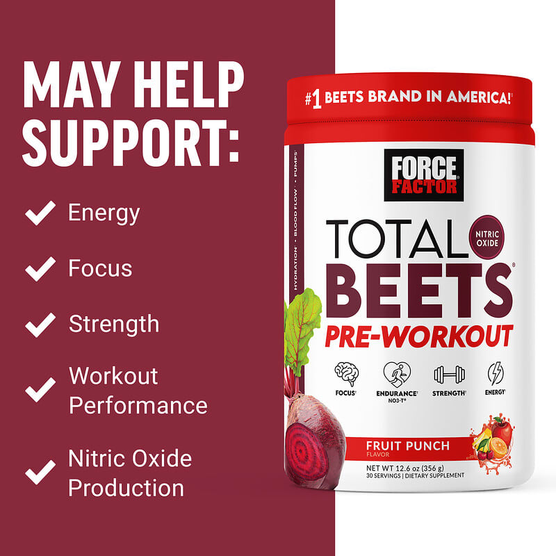 Total Beets®（トータルビーツ）、プレワークアウト、フルーツパンチ