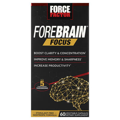 Force Factor, Forebrain® Focus, 60 Vegetable Capsules