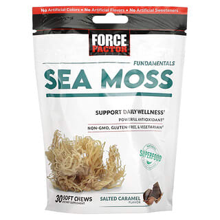 Force Factor, Fundamentals, Sea Moss, Seemoos, gesalzenes Karamell, 30 Kau-Snacks
