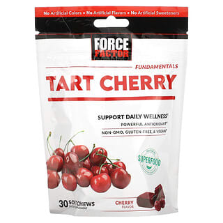 Force Factor, Fundamentals, Tart Cherry, Sauerkirsche, Kirsche, 30 Kau-Snacks