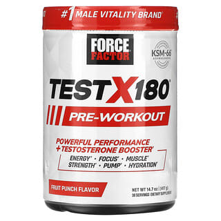 Force Factor, Test X180 Pre-Workout, Fruit Punch, 14.7 oz (417 g)