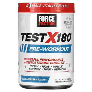 Force Factor, Test X180 Pre-Workout, Blue Raspberry, 14.8 oz (420 g)