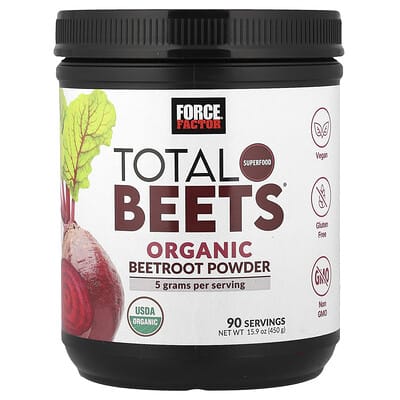 Force Factor, Total Beets, Organic Beetroot Powder, 15.9 oz (450 g)