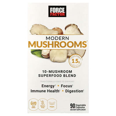 Force Factor, Modern Mushrooms, 90 Vegetarian Capsules