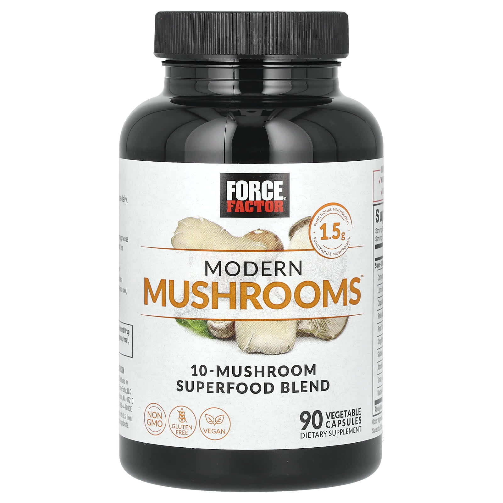 Force Factor, Modern Mushrooms, 90 Vegetable Capsules