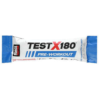 Force Factor, Test X180 preentrenamiento, Frambuesa azul`` 1 barra, 14 g (0,5 oz)