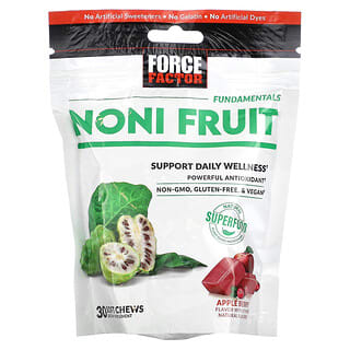 Force Factor, Fundamentos, Noni Fruit, Maçã Berry, 30 Soft Mastigáveis