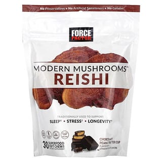 Force Factor, Modern Mushrooms, Reishi, Schokolade-Erdnussbutter-Becher, 30 Superfood Kau-Snacks