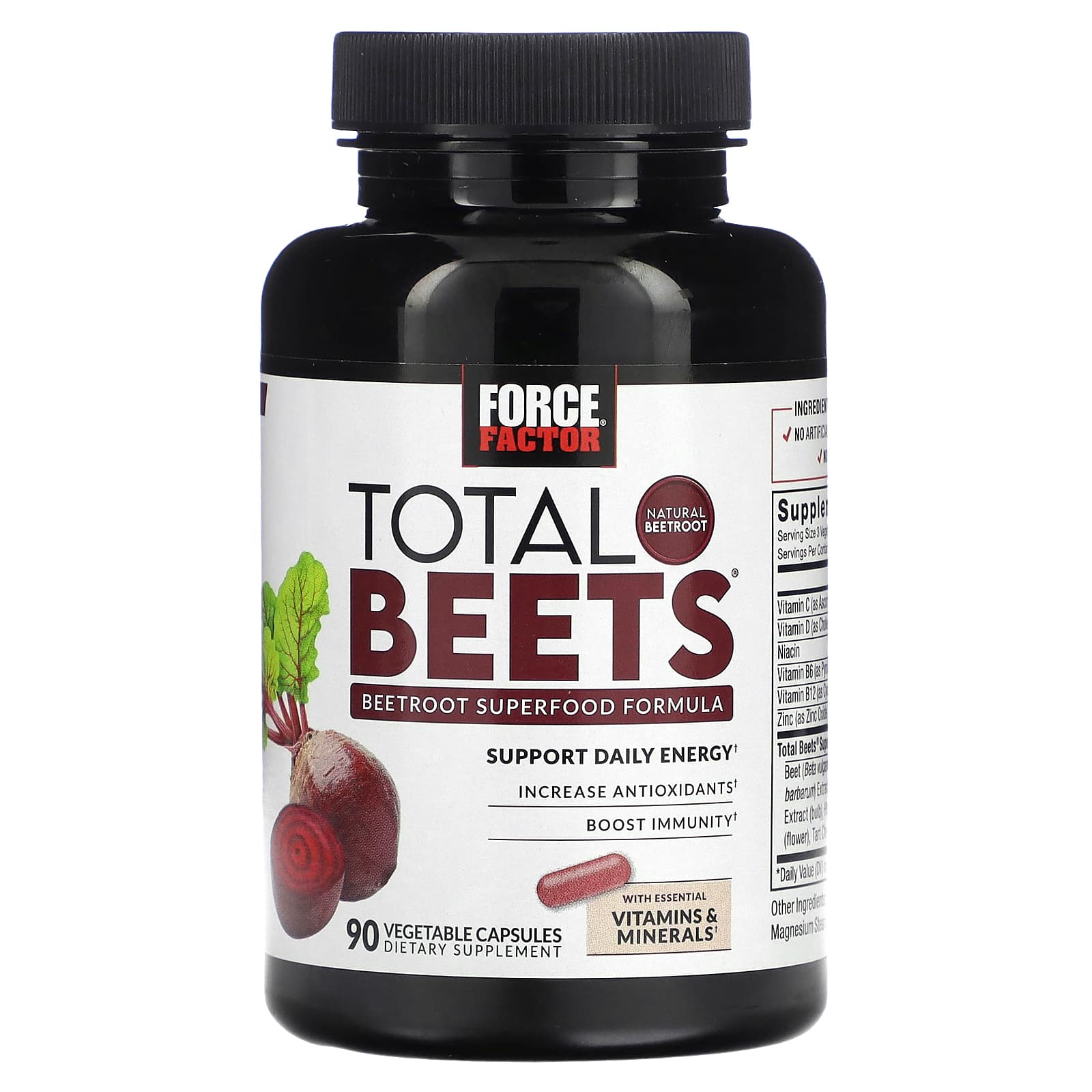 Force Factor, Total Beets, Beetroot Superfood Formula, 90 Vegetable