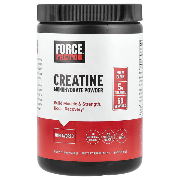 Force Factor Creatine Monohydrate Powder, Unflavored, 10.6 oz (300 g)