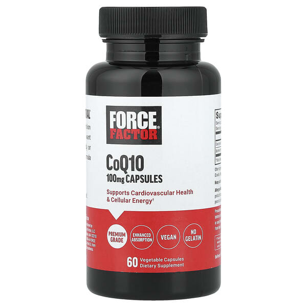 Force Factor, CoQ10, 60 Vegetable Capsules