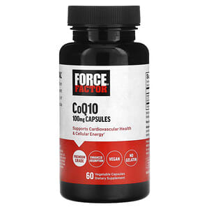 Force Factor, CoQ10, 100 мг, 60 растительных капсул