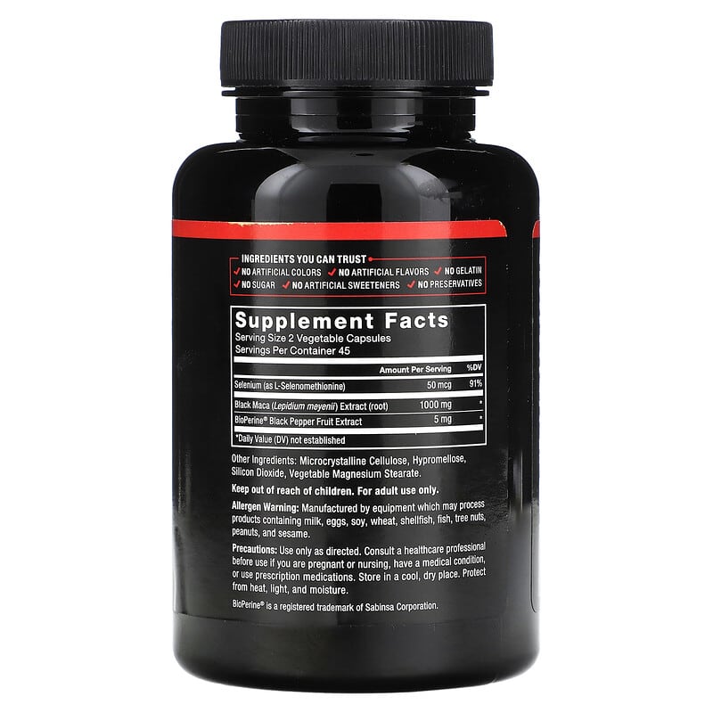 Force Factor, Fundamentals, Black Maca, 90 Capsules