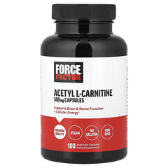 Acetil-L-carnitina, 500 mg, 100 cápsulas vegetales