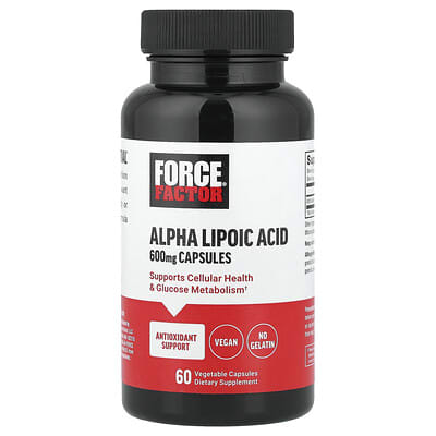 Force Factor, Alpha-Lipoic Acid, 600 mg, 60 Vegetarian Capsules