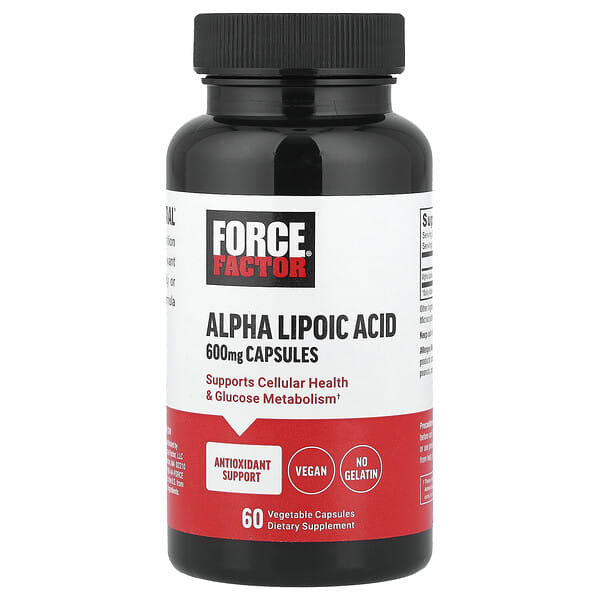 Force Factor, α-硫辛酸，600 毫克，60 粒素食膠囊