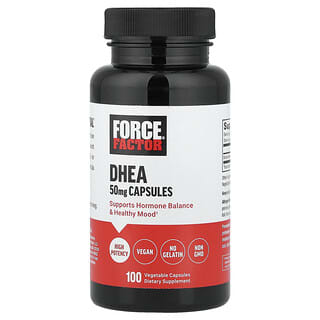 Force Factor, DHEA, 50 mg, 100 pflanzliche Kapseln