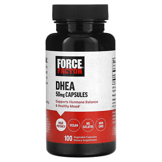 Force Factor, DHEA, 50 mg, 100 pflanzliche Kapseln