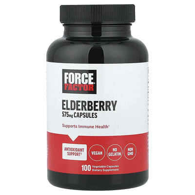 Force Factor, Elderberry, 575 mg, 100 veg capsules