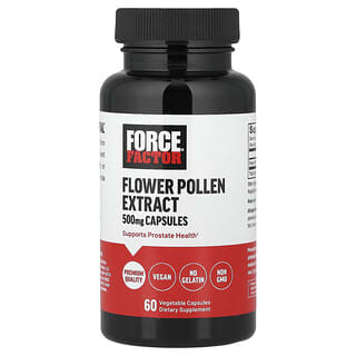 Force Factor, Bloempollenextract, 500 mg, 60 plantaardige capsules