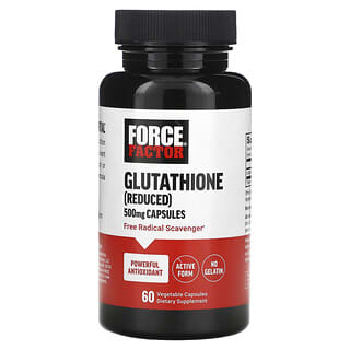 Force Factor, глутатион (восстановленный), 500 мг, 60 растительных капсул