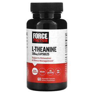 Force Factor, L-théanine, Extrapuissante, 200 mg, 60 capsules végétariennes