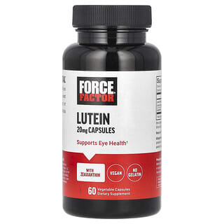 Force Factor‏, לוטאין, 20 מ“ג, 60 כמוסות צמחיות