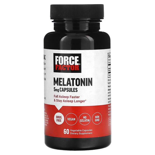 Force Factor, 褪黑荷爾蒙，5 毫克，60 粒素食膠囊
