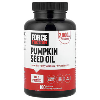 Force Factor, Balkabağı Çekirdeği Yağı, 100 Yumuşak Jel, (Yumuşak Jel Başına 500 mg)