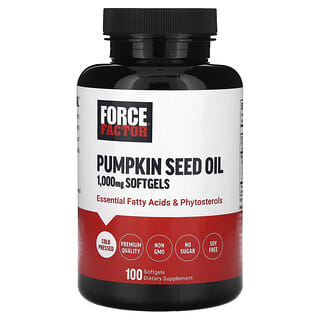 Force Factor, Pumpkin Seed Oil, 2,000 mg, 100 Softgels, (1,000 mg Per Softgel)