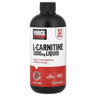 Force Factor, L-Carnitine Liquid, Berry, 16 fl oz (473 ml)
