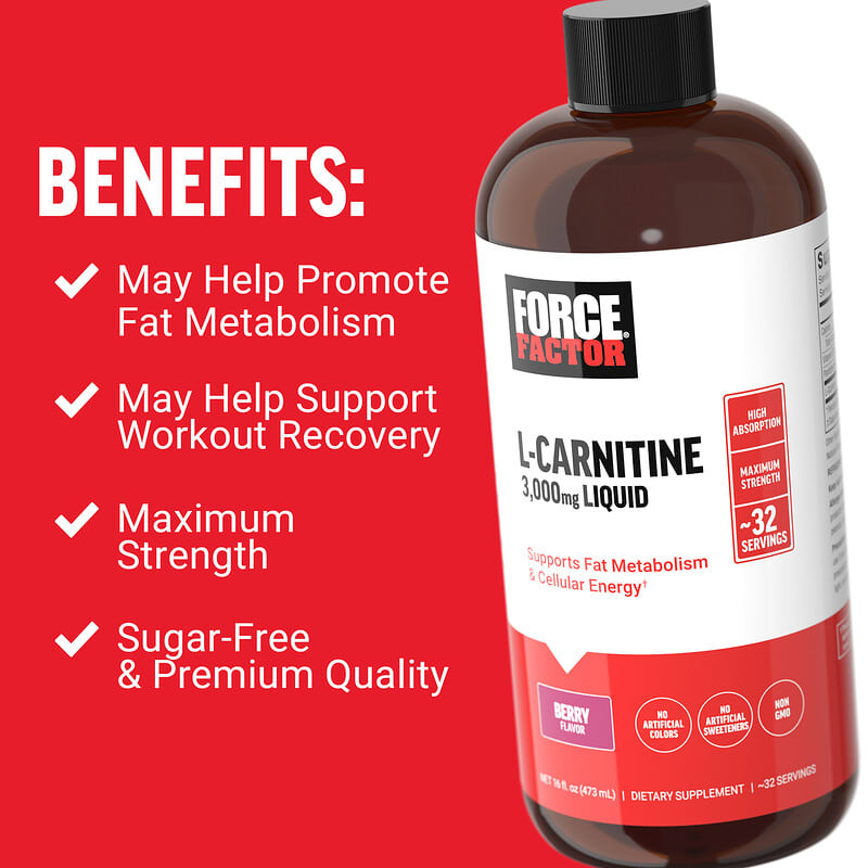 l-carnitine 3000 mg liquid benefits L-Carnitine Liquid, Berry, 3,000 mg , 16 fl oz (473 ml)