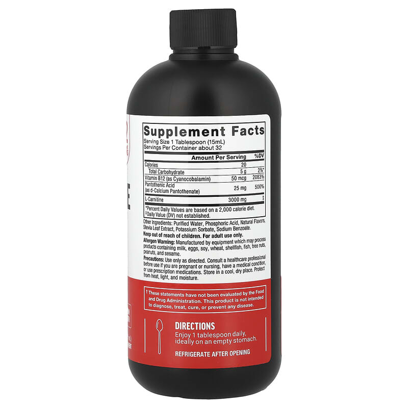 L-Carnitine Liquid, Berry, 16 fl oz (473 ml) L-Carnitine Liquid, Berry, 16 fl oz (473 ml)
