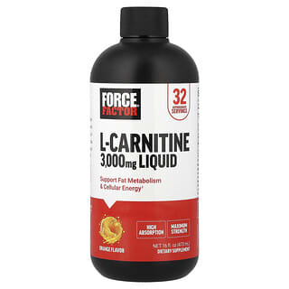 Force Factor, L-Carnitine Liquid, Orange, 16 fl oz (473 ml)