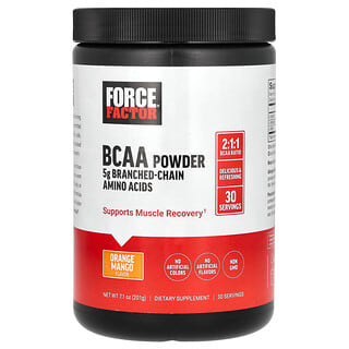Force Factor, BCAA Powder, BCAA-Pulver, Orange-Mango, 201 g (7,1 oz.)